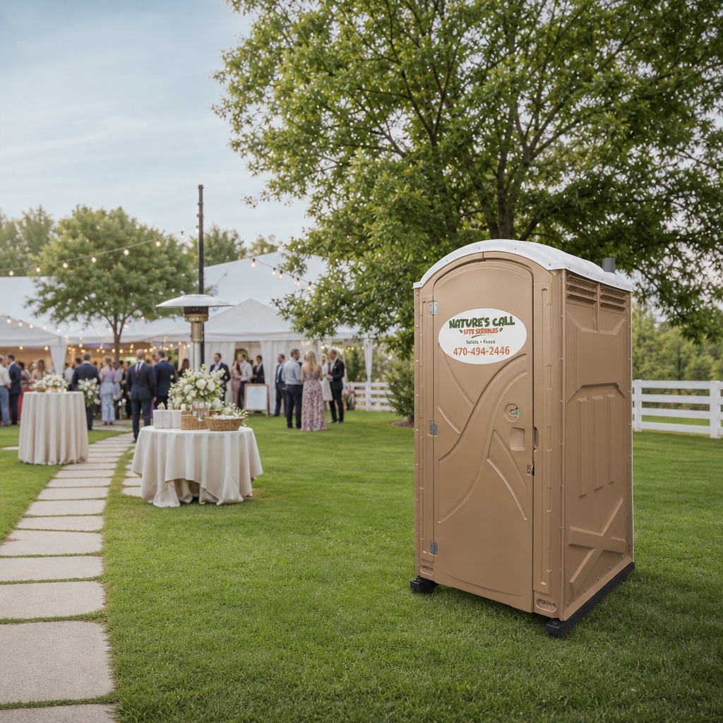 Porta potty at outdoor event